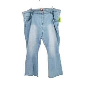NWT ALL WORTHY Hunter McGrady Light Washed Blue Straight Leg Jeans Plus Size 34W